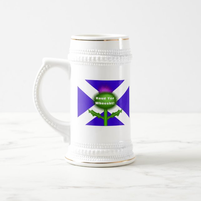Caneca de cerveja escocesa engraçada - caneca de f (Esquerda)