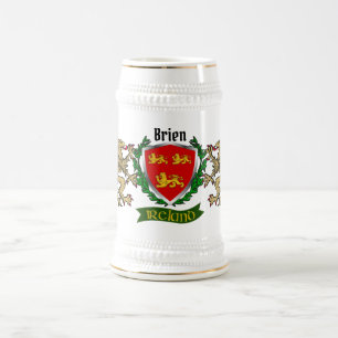 Caneca De Cerveja Escudo irlandês Brien/Bryan com Griffins Personali