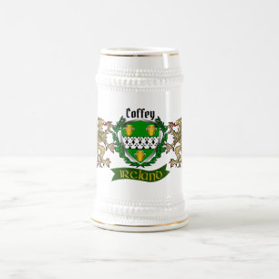 Caneca De Cerveja Escudo pessoal irlandês Coffey/O'Coffey personaliz