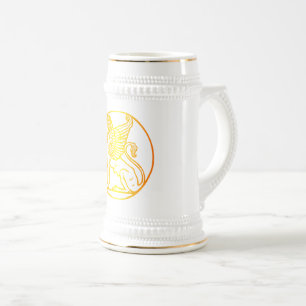 Caneca De Cerveja Esfinge Dourado