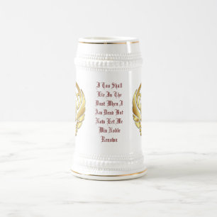 Caneca de cerveja espartano do guerreiro Dourado