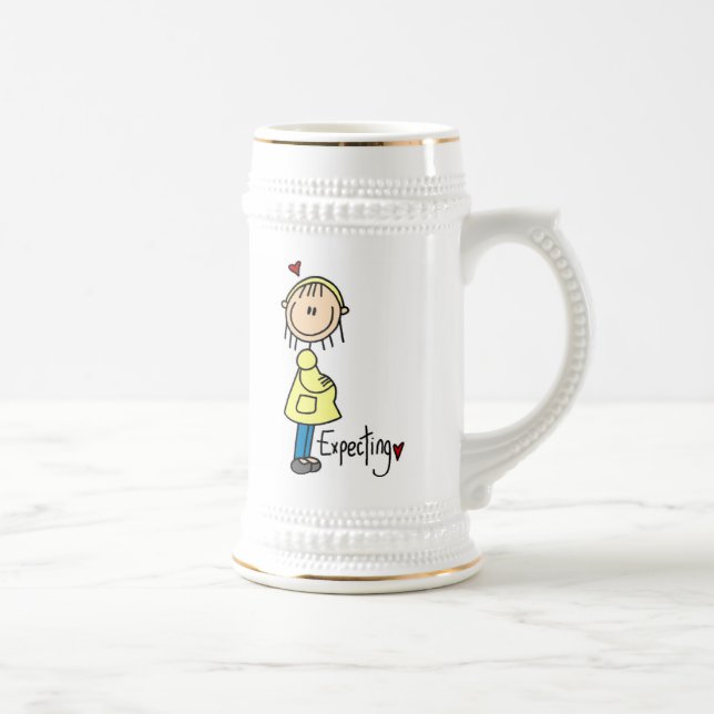 Caneca De Cerveja Esperando t-shirt e presentes do bebê (Direita)