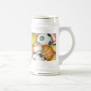 Caneca De Cerveja Esportes-Bolas