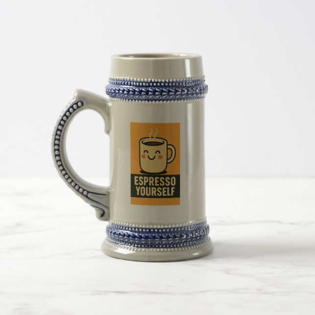 Caneca De Cerveja Espresse-se - Comece seu dia com um sorriso (Esquerda)