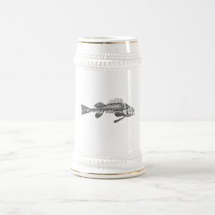 Caneca De Cerveja Esqueleto de peixe