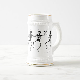 Caneca De Cerveja Esqueletos o Dia das Bruxas Thunder_Cove da dança