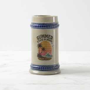 Caneca De Cerveja Estado de Espírito de Verão Vintage