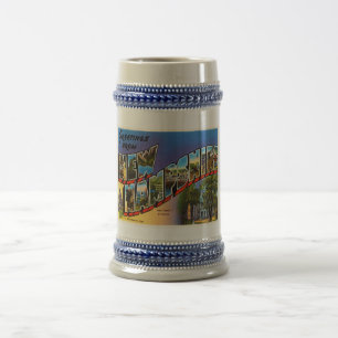 Caneca De Cerveja Estado de lembrança das viagens vintage de New