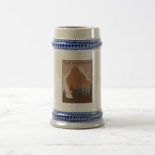 Caneca De Cerveja Estado de Montana: Tribos Indígenas, Montanhas, Pr