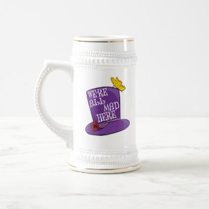 Caneca De Cerveja Estamos todos loucos aqui - Chapéu Mad Hatter