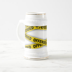 Caneca De Cerveja Estou ofendido que a fita policial não atravesse