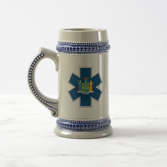 Caneca De Cerveja Estrela da Vida do EMS de Nova York (Esquerda)