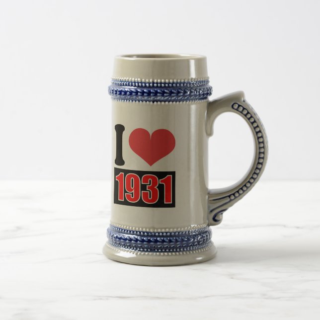 Caneca De Cerveja Eu adoro 1931 - Mugs (Direita)
