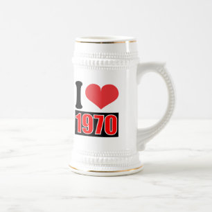 Caneca De Cerveja Eu adoro 1970 - Mugs