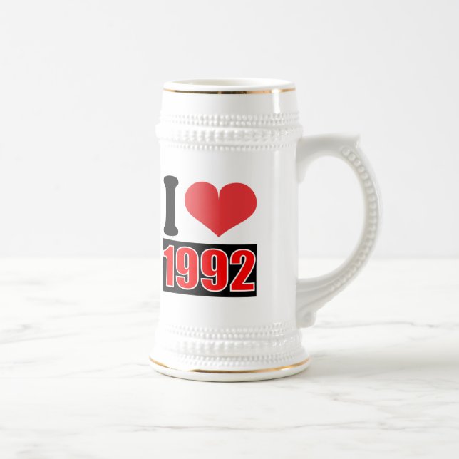 Caneca De Cerveja Eu adoro 1992 - Mugs (Direita)