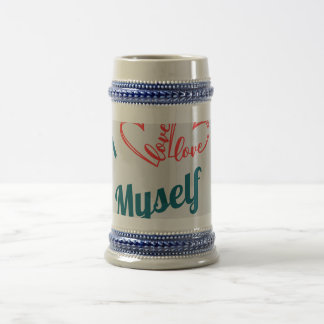 Caneca De Cerveja Eu Amo a Mim - Botão de Autocuidado
