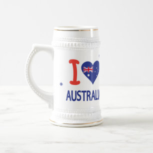 Caneca De Cerveja "EU AMO AUSTRÁLIA" Austrália dia o 26 de janeiro