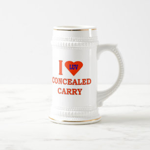 CANECA DE CERVEJA EU AMO CARREGAR CONCELADO