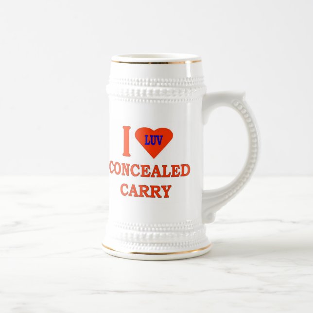 CANECA DE CERVEJA EU AMO CARREGAR CONCELADO (Direita)
