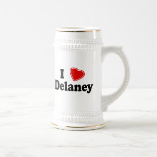 Caneca De Cerveja Eu amo Delaney