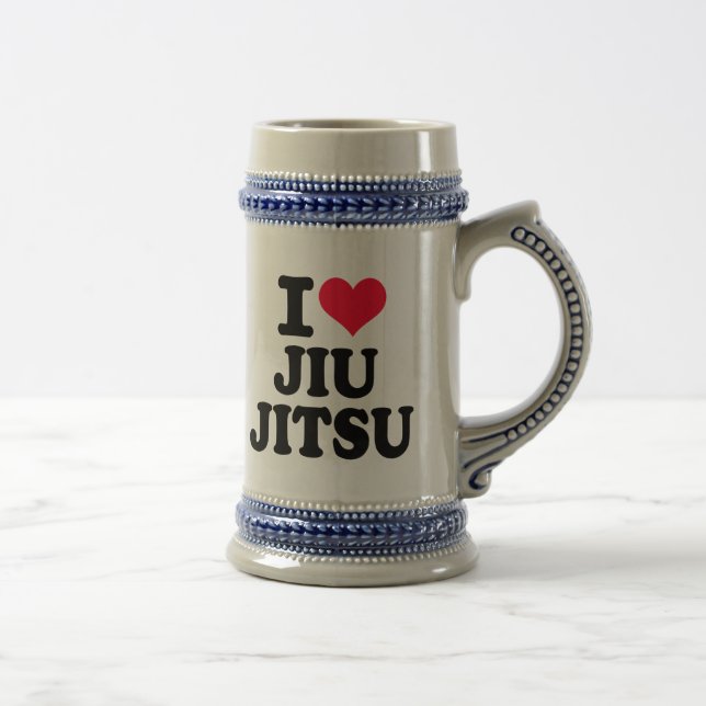 Caneca De Cerveja Eu amo Jiu Jitsu (Direita)