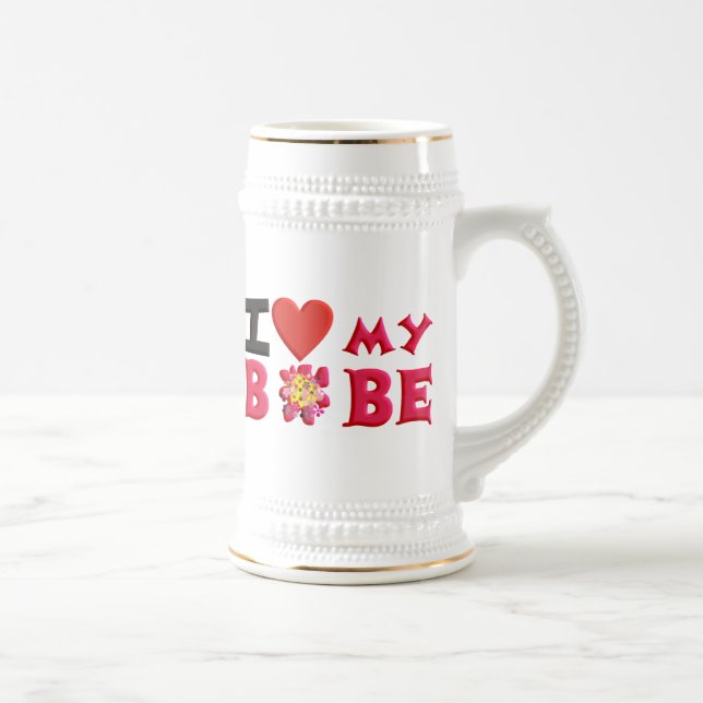 Caneca De Cerveja Eu amo meu Bobe (Direita)