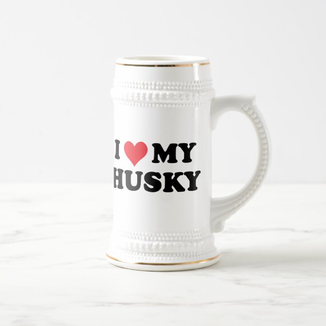 Caneca De Cerveja Eu amo meu rouco (Direita)