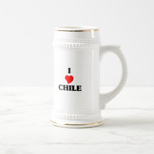 Caneca De Cerveja Eu amo o Chile
