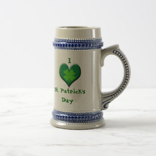 Caneca De Cerveja Eu amo o dia de St Patrick