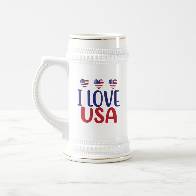 Caneca De Cerveja Eu Amo Você EUA (Esquerda)