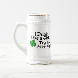 Caneca De Cerveja Eu bebo como uma tentativa da menina para