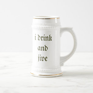 Caneca De Cerveja eu bebo e jive