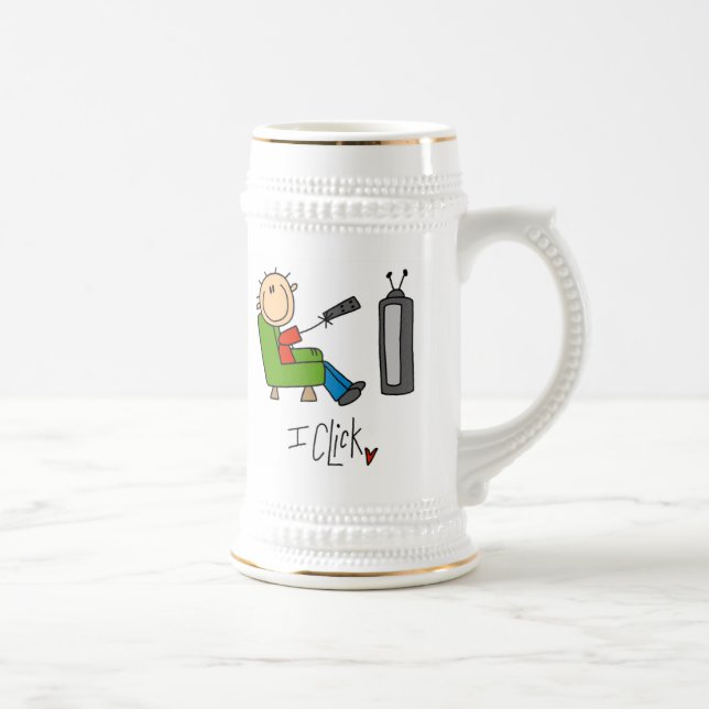 Caneca De Cerveja Eu Cliquei TV Viciado (Direita)
