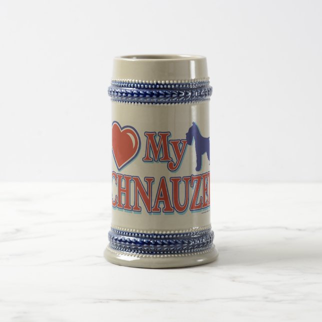 Caneca De Cerveja Eu Corto Meu Schnauzer (Centro)