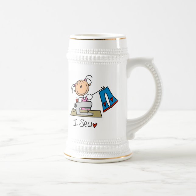 Caneca De Cerveja Eu Costuro (Direita)