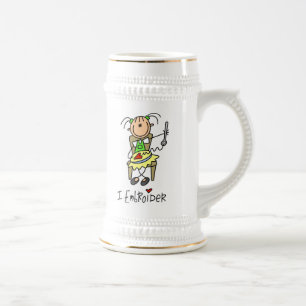 Caneca De Cerveja Eu Crio Figuras de Palito Costuradas