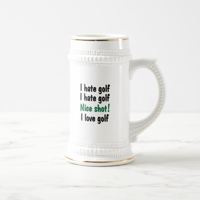 Caneca De Cerveja Eu deio - o golfe do amor (Direita)