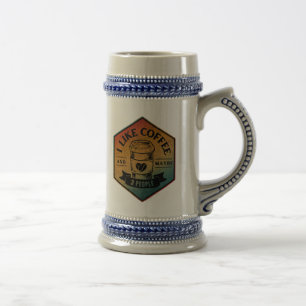 CANECA DE CERVEJA EU GOSTO DE CAFÉ E TALVEZ 3 PESSOAS