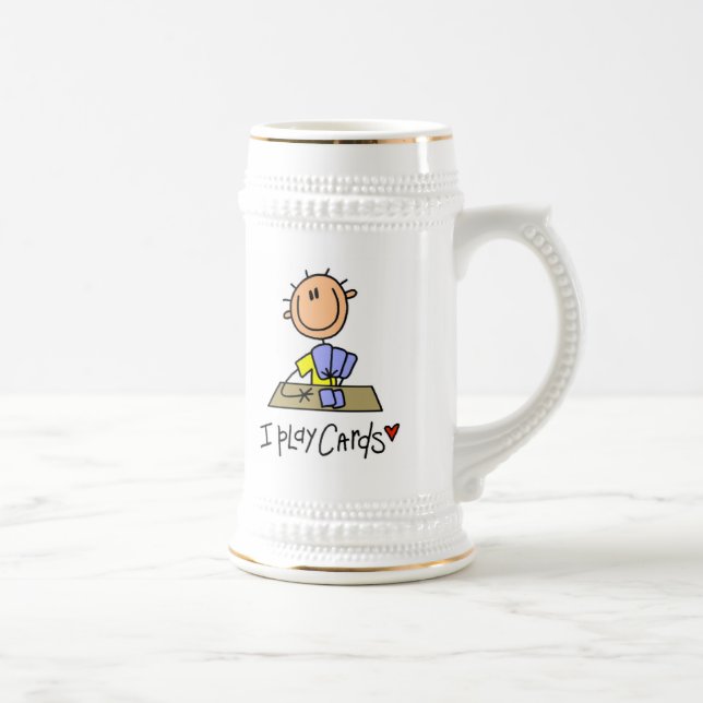Caneca De Cerveja Eu Jogo Cartas (Direita)