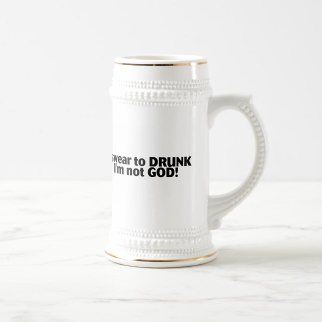 Caneca De Cerveja Eu juro ao deus do bebado Im não (Direita)