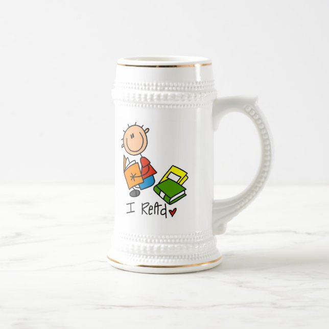 Caneca De Cerveja Eu Leio (Direita)