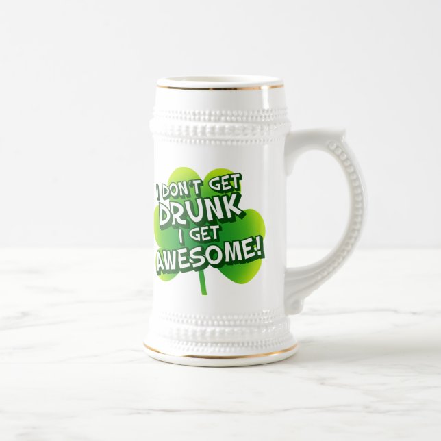 Caneca De Cerveja Eu não tenho Bebado de ficar incrível (Direita)