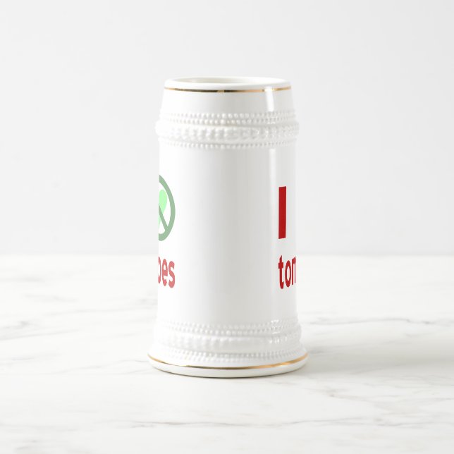 Caneca De Cerveja Eu Odeio Tomates Sem Amor (Centro)