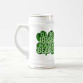 Caneca De Cerveja Eu serei irlandês em poucas cervejas