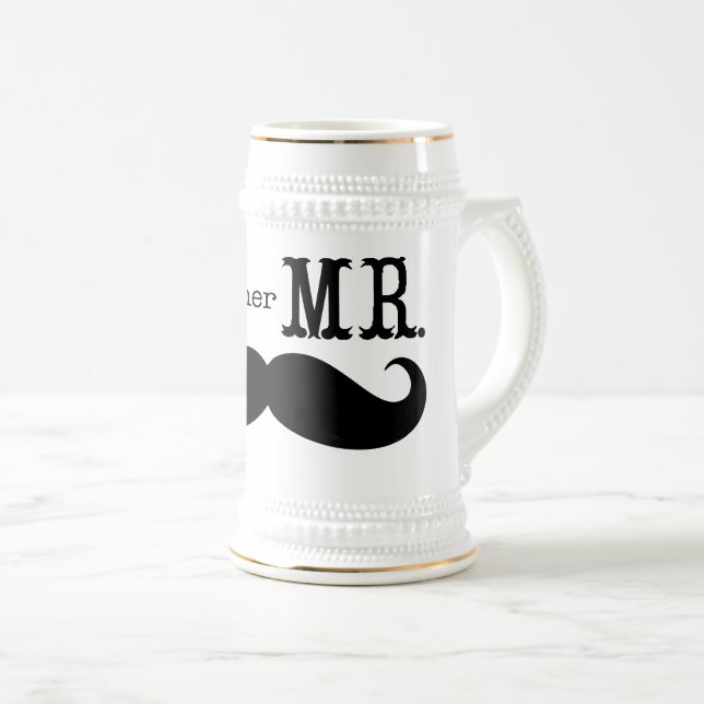Caneca De Cerveja Eu sou o Sr. Mustache. (Frente Esquerda)