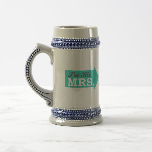 Caneca De Cerveja Eu sou sua Sra. (a seta da cerceta) (Esquerda)