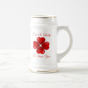 Caneca De Cerveja Eu sou tão afortunado tê-lo (Ver. #1)