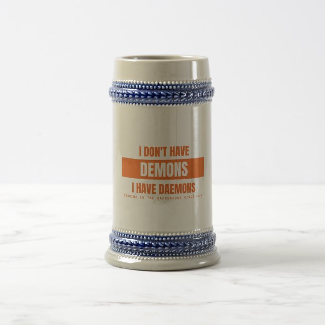 Caneca De Cerveja Eu Tenho Daemons Não Demônios Engraçado Linux Sysa (Centro)