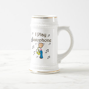 Caneca De Cerveja Eu To Co Saxofone Camisetas e Presentes de Figura