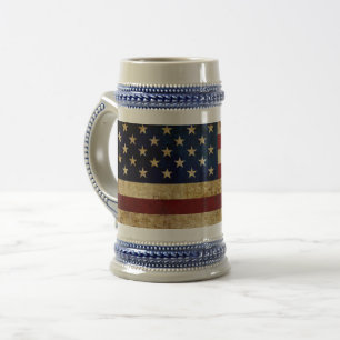Caneca De Cerveja EUA / Bandeira esvajada